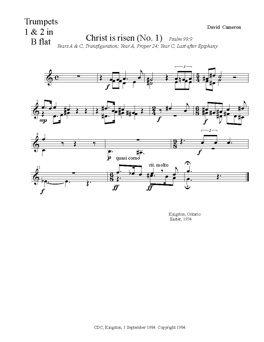 Four Easter introits - Choir Script PDF Thumbnail
