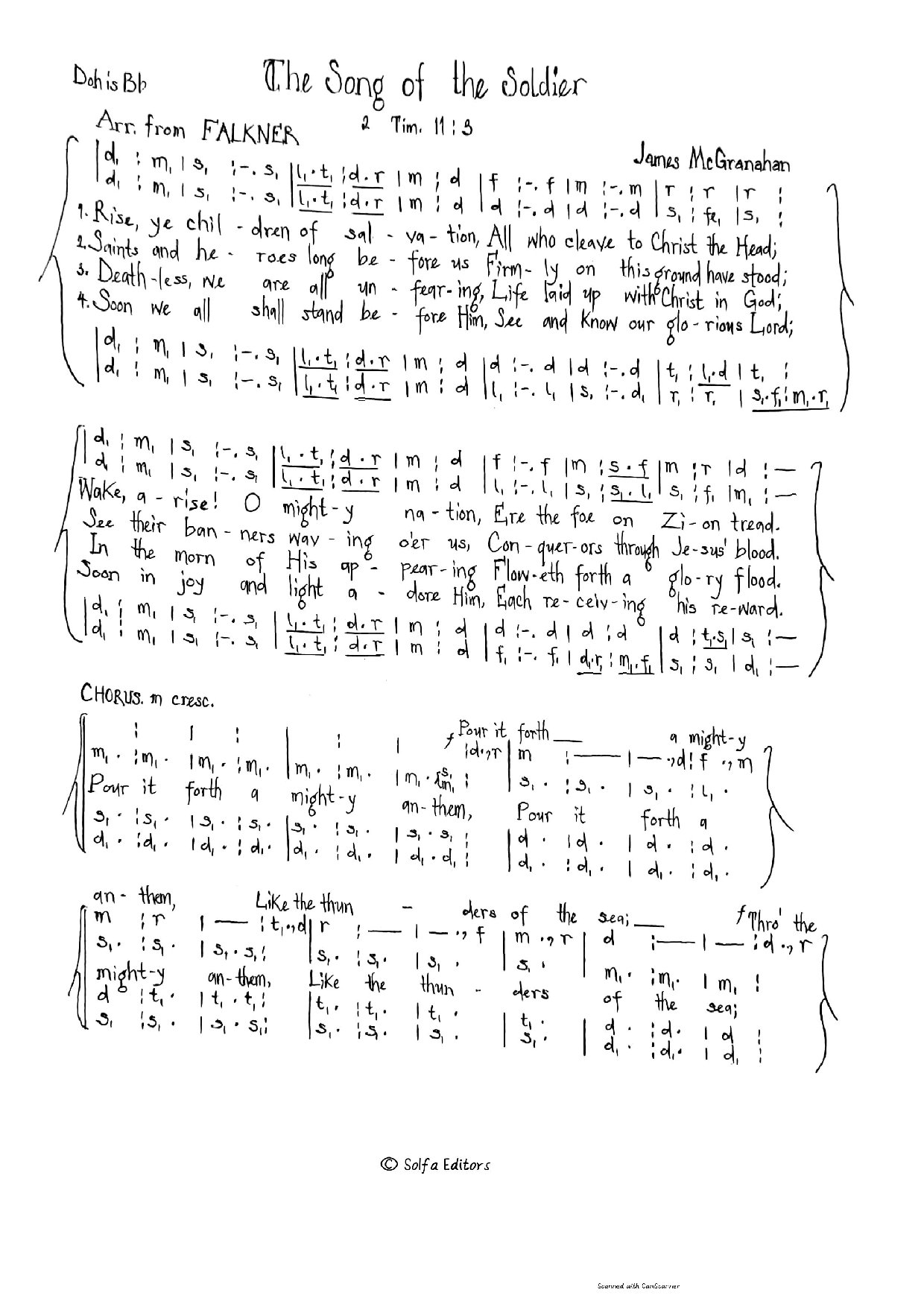 (Requiem) The Song Of The Soldier - Download Choir Script PDF