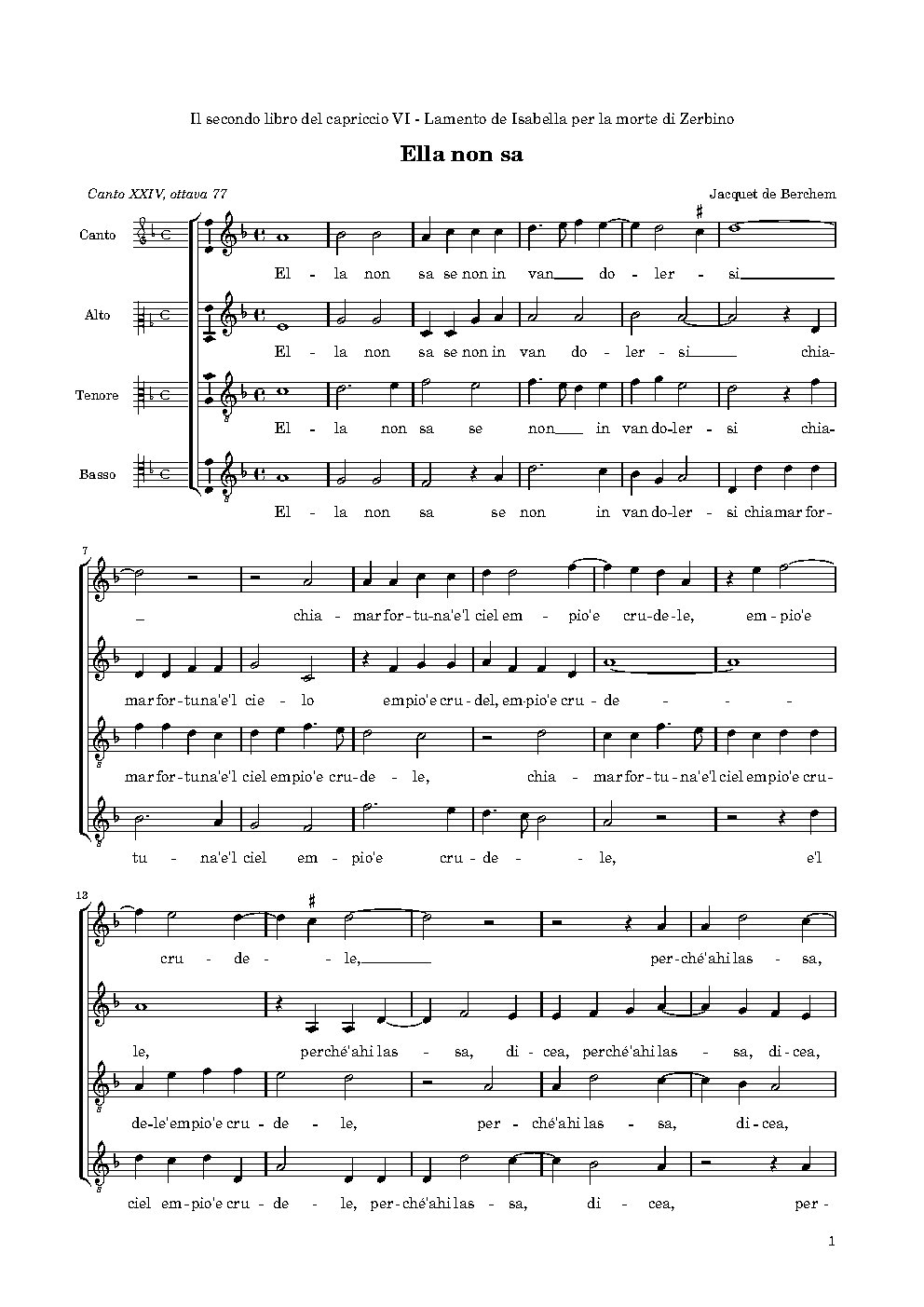 Ella non sa - Choir Script PDF Thumbnail