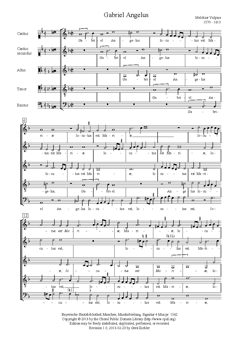 Gabriel Angelus - Dixit autem Maria