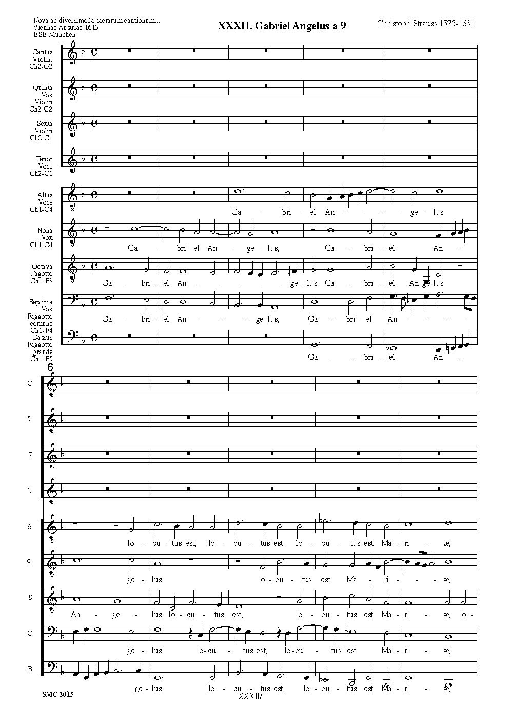 Gabriel Angelus a 9 - Choir Script PDF Thumbnail