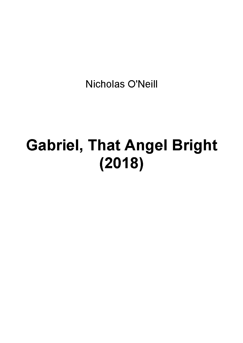 Gabriel, That Angel Bright - Choir Script PDF Thumbnail