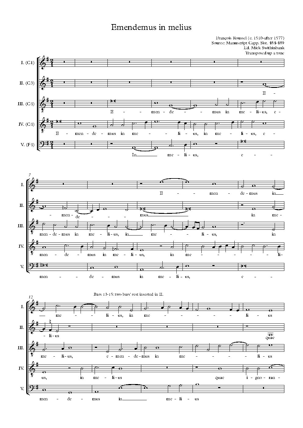 Emendemus in melius