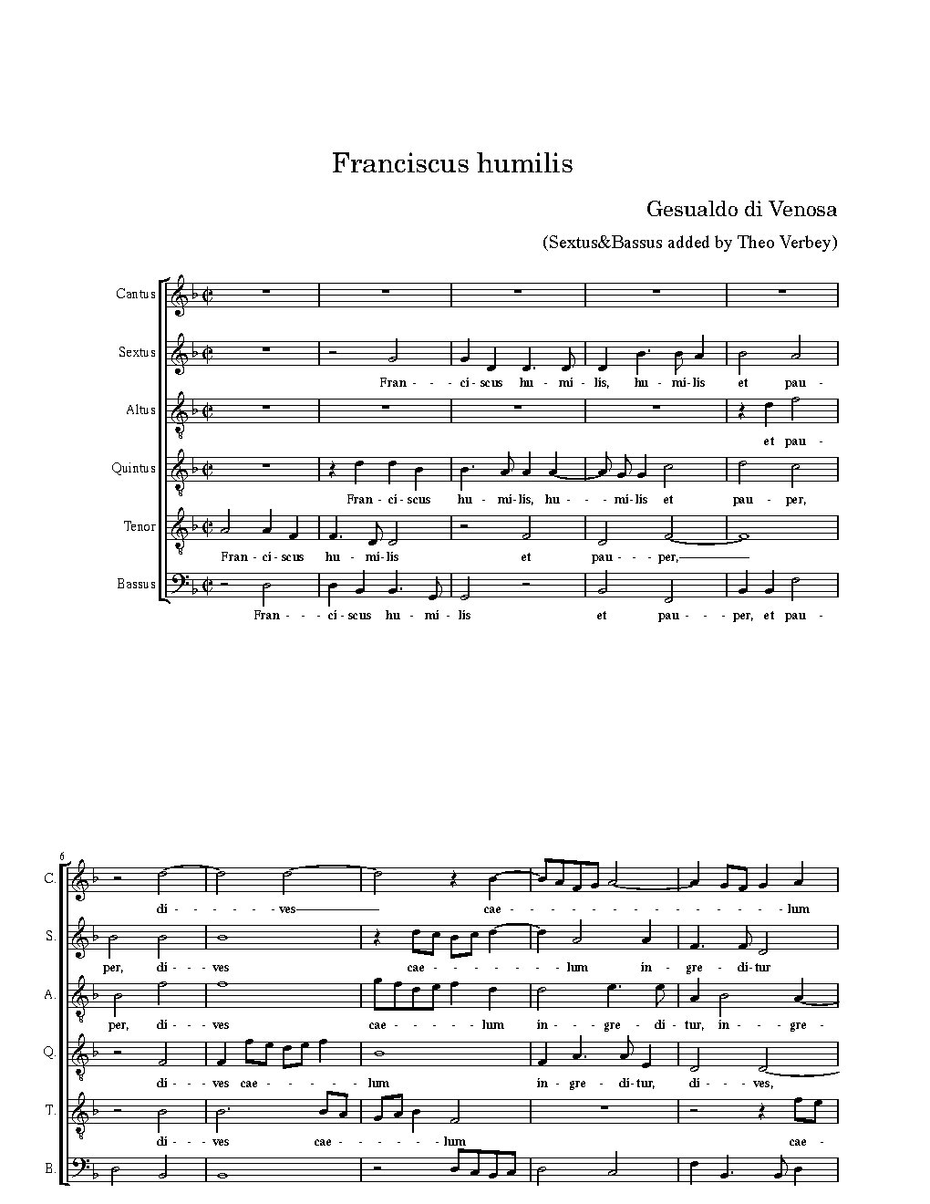 Franciscus humilis - Choir Script PDF Thumbnail