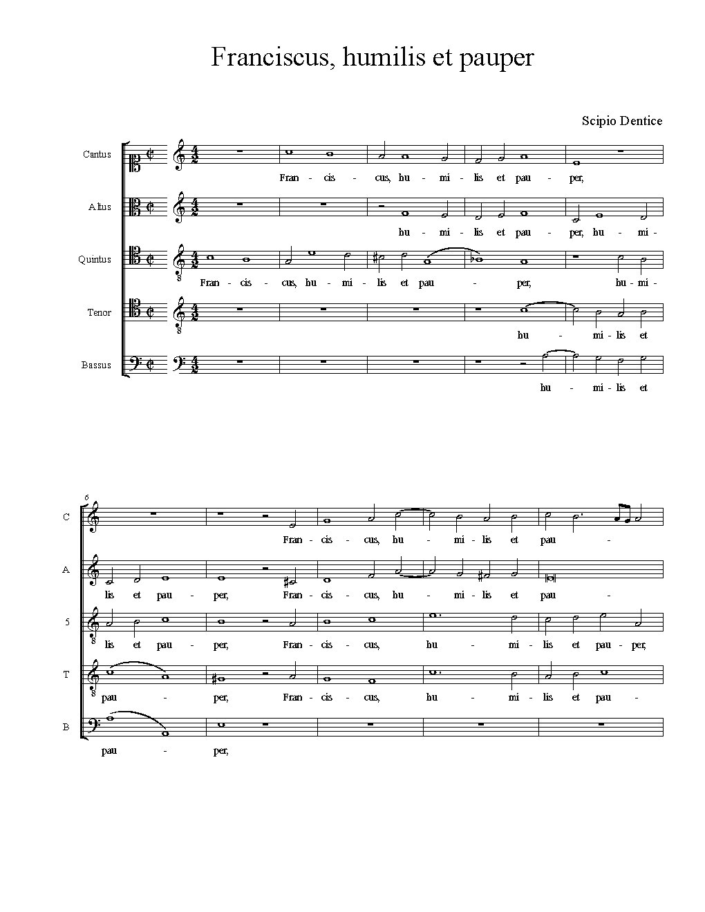 Franciscus, humilis et pauper - Choir Script PDF Thumbnail