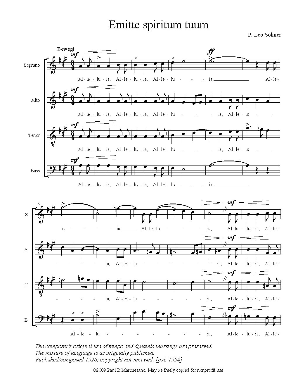 Emitte spiritum tuum