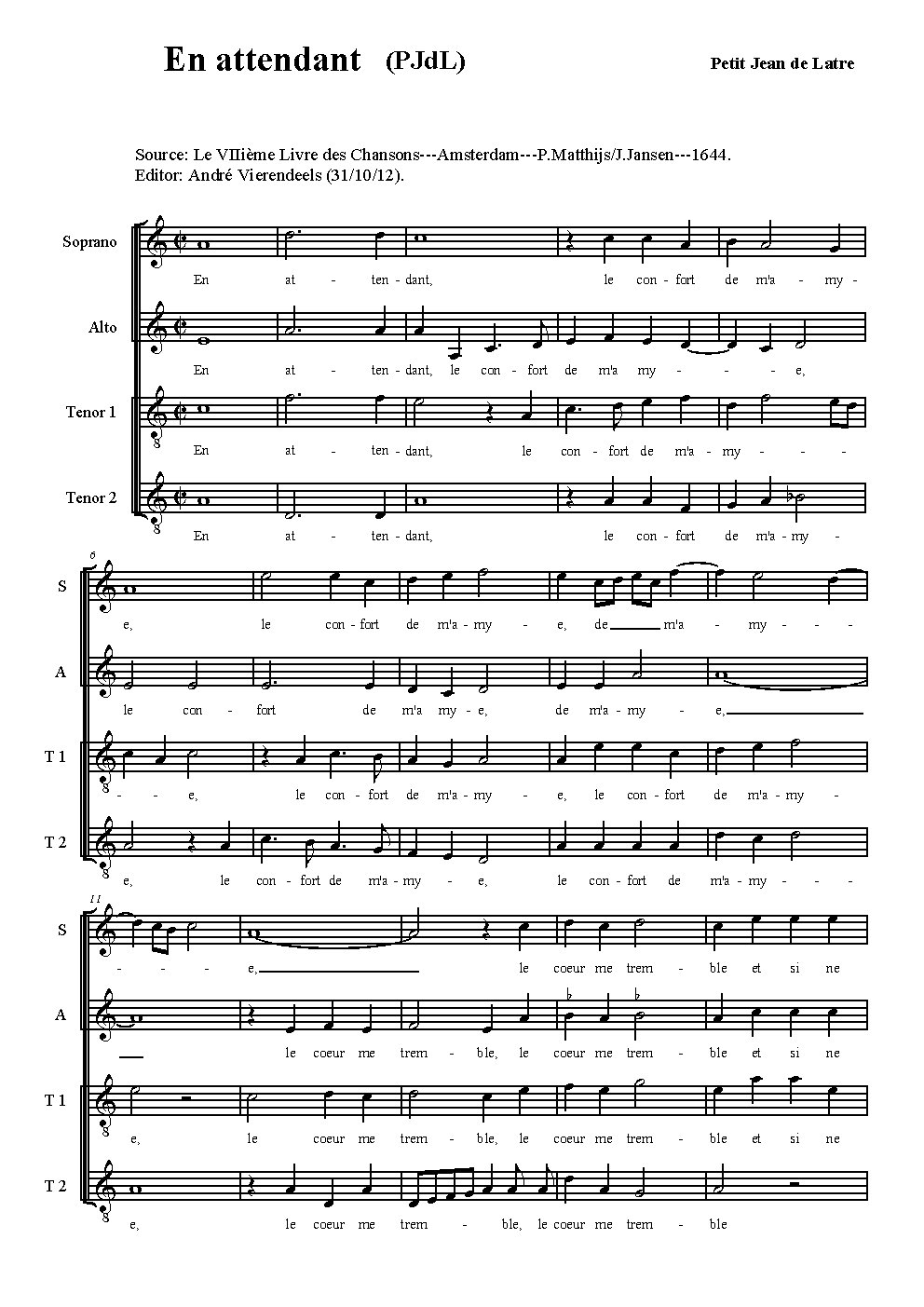 En attendant - Choir Script PDF Thumbnail