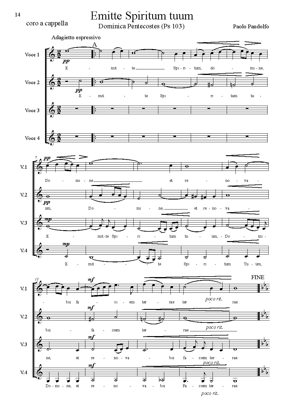 Emitte Spiritum tuum - Choir Script PDF Thumbnail
