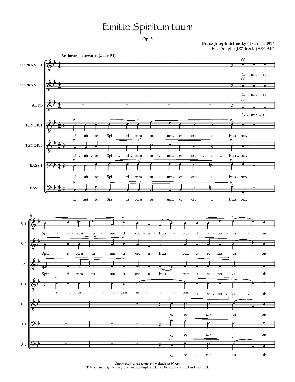 Emitte Spiritum tuum, Op. 8