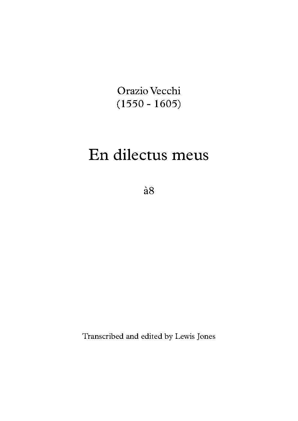 En dilectus meus a 8