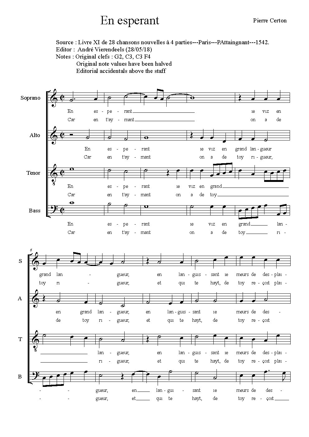 En esperant - Choir Script PDF Thumbnail