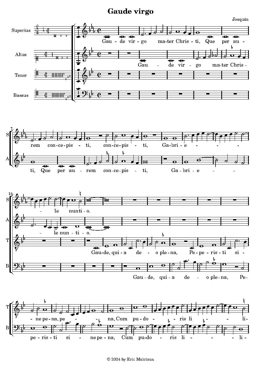 Gaude Virgo, Mater Christi - Choir Script PDF Thumbnail