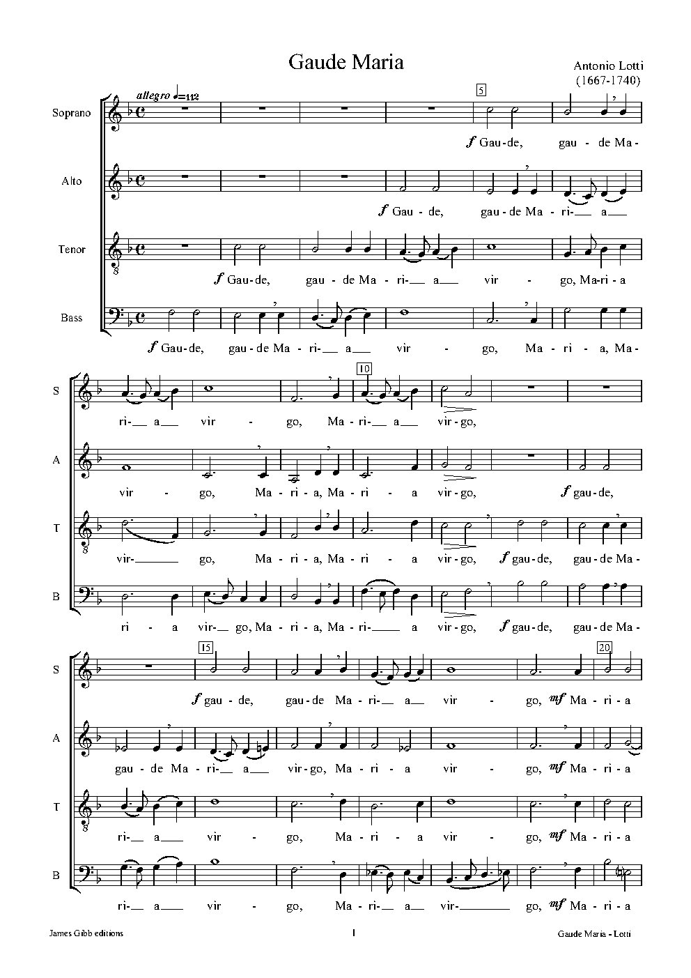 Gaude Maria - Choir Script PDF Thumbnail
