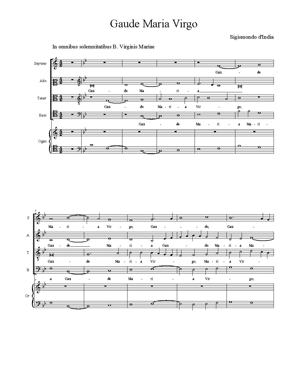 Gaude Maria Virgo - Choir Script PDF Thumbnail