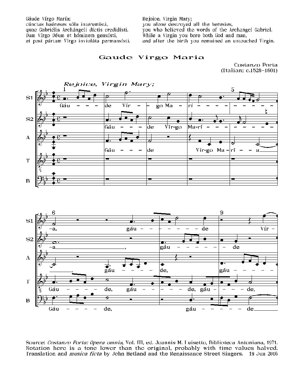 Gaude Virgo Maria