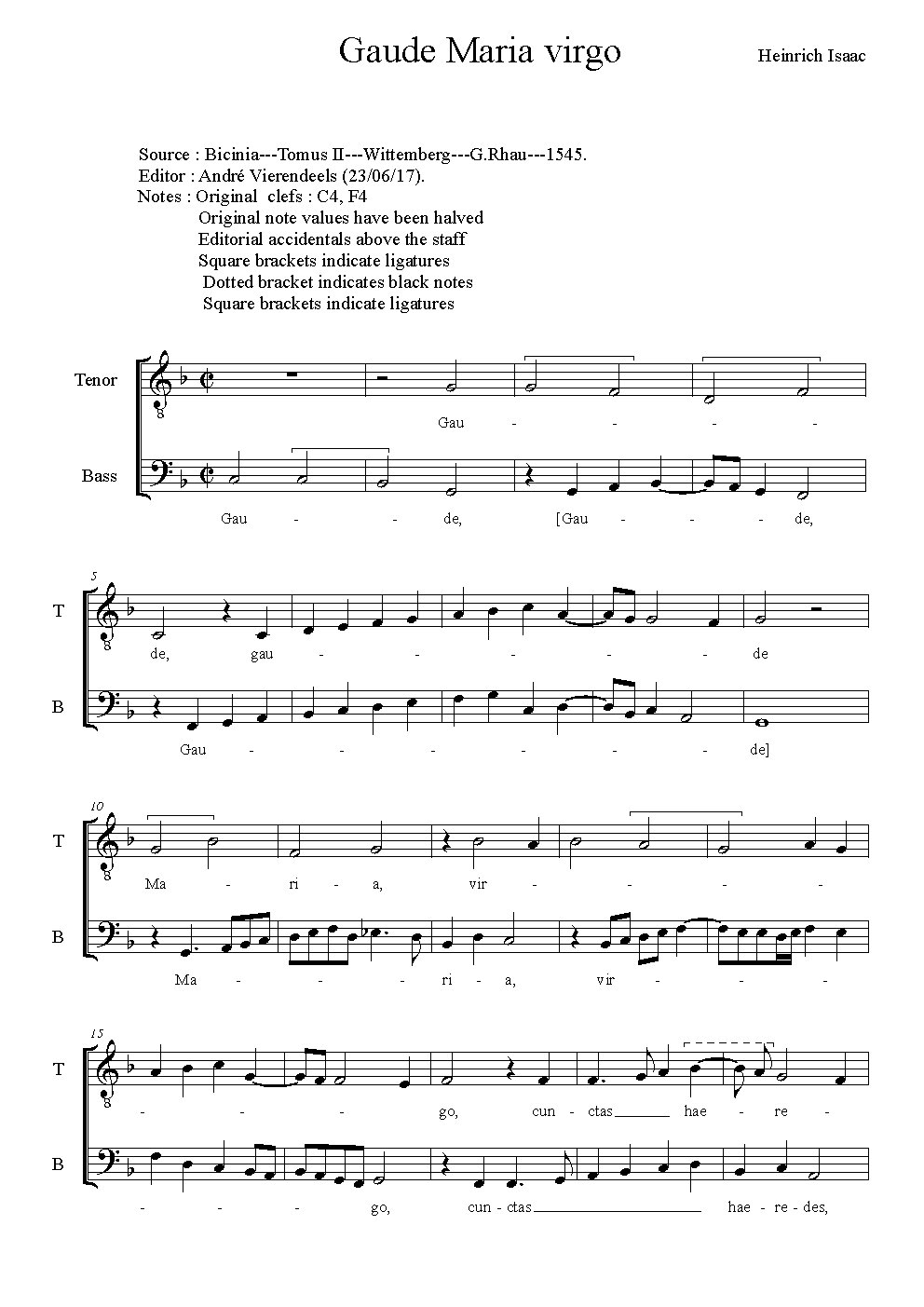 Gaude Maria virgo - Choir Script PDF Thumbnail