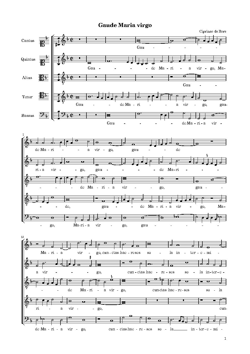 Gaude Maria virgo - Choir Script PDF Thumbnail