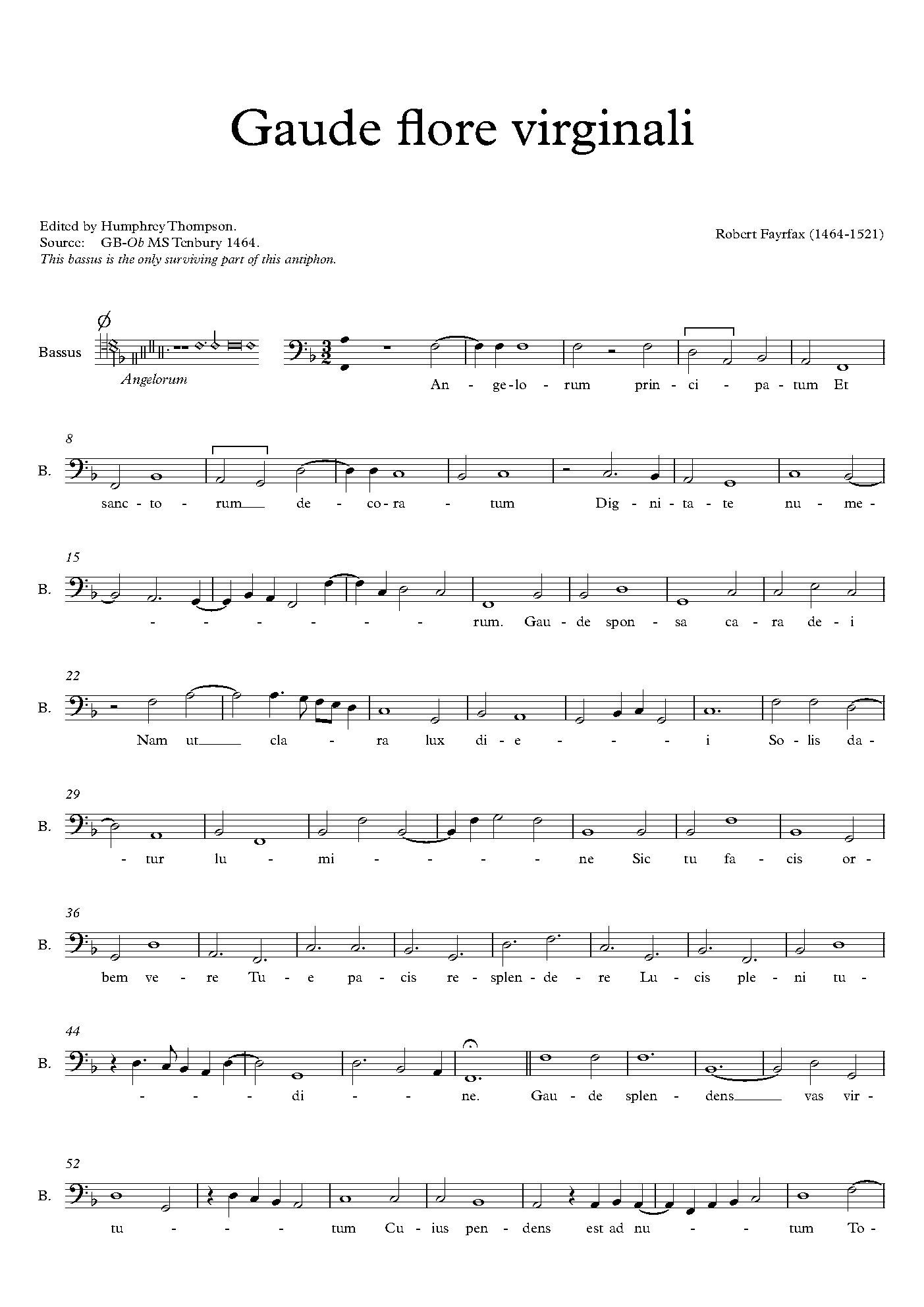 Gaude flore virginali - Choir Script PDF Thumbnail