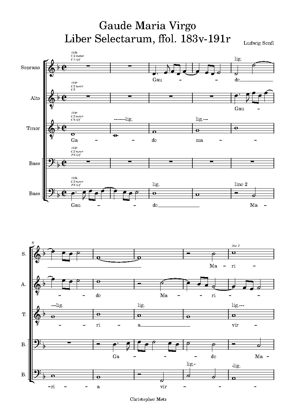 Gaude Maria virgo - Choir Script PDF Thumbnail