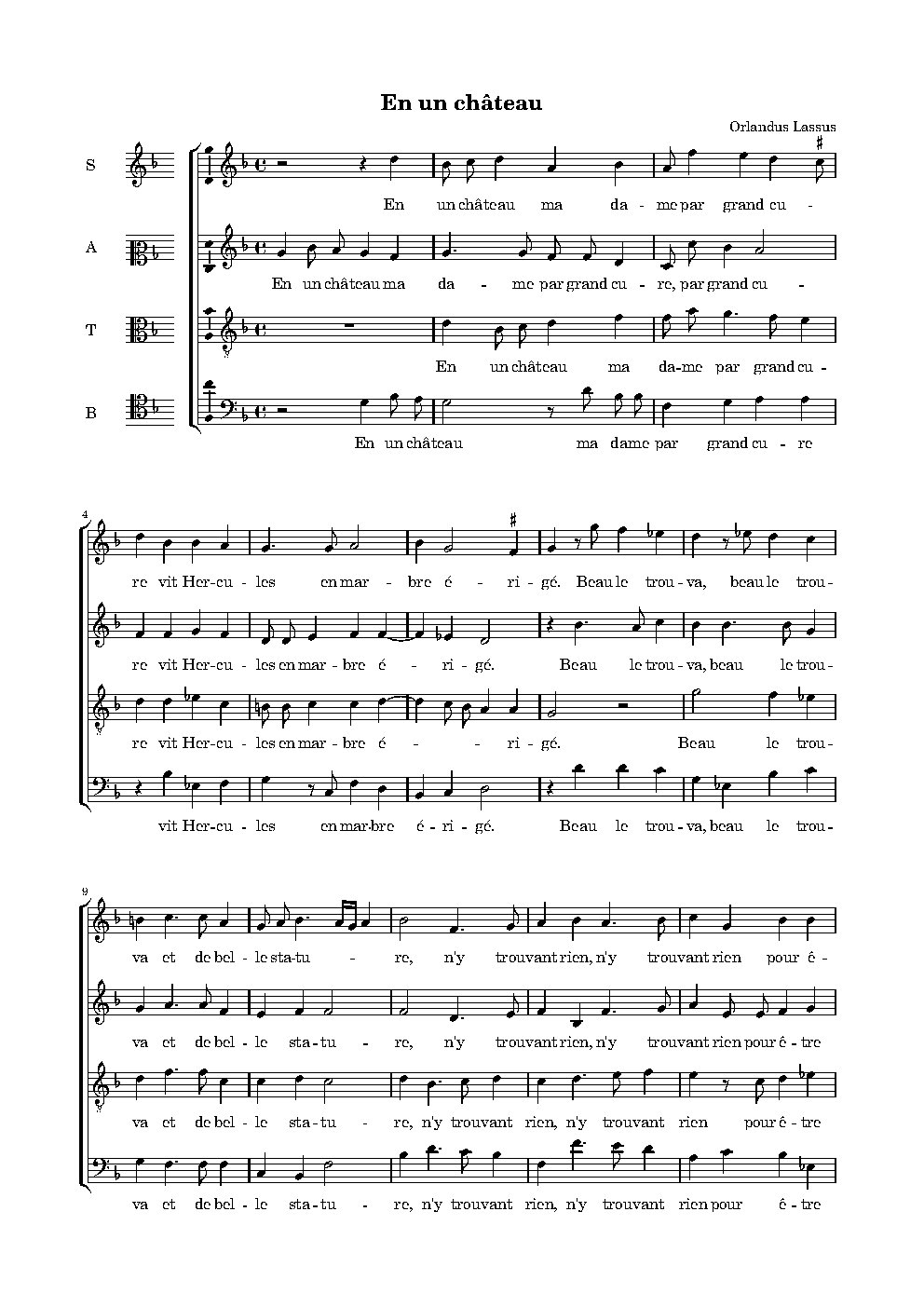 En un chateau - Choir Script PDF Thumbnail