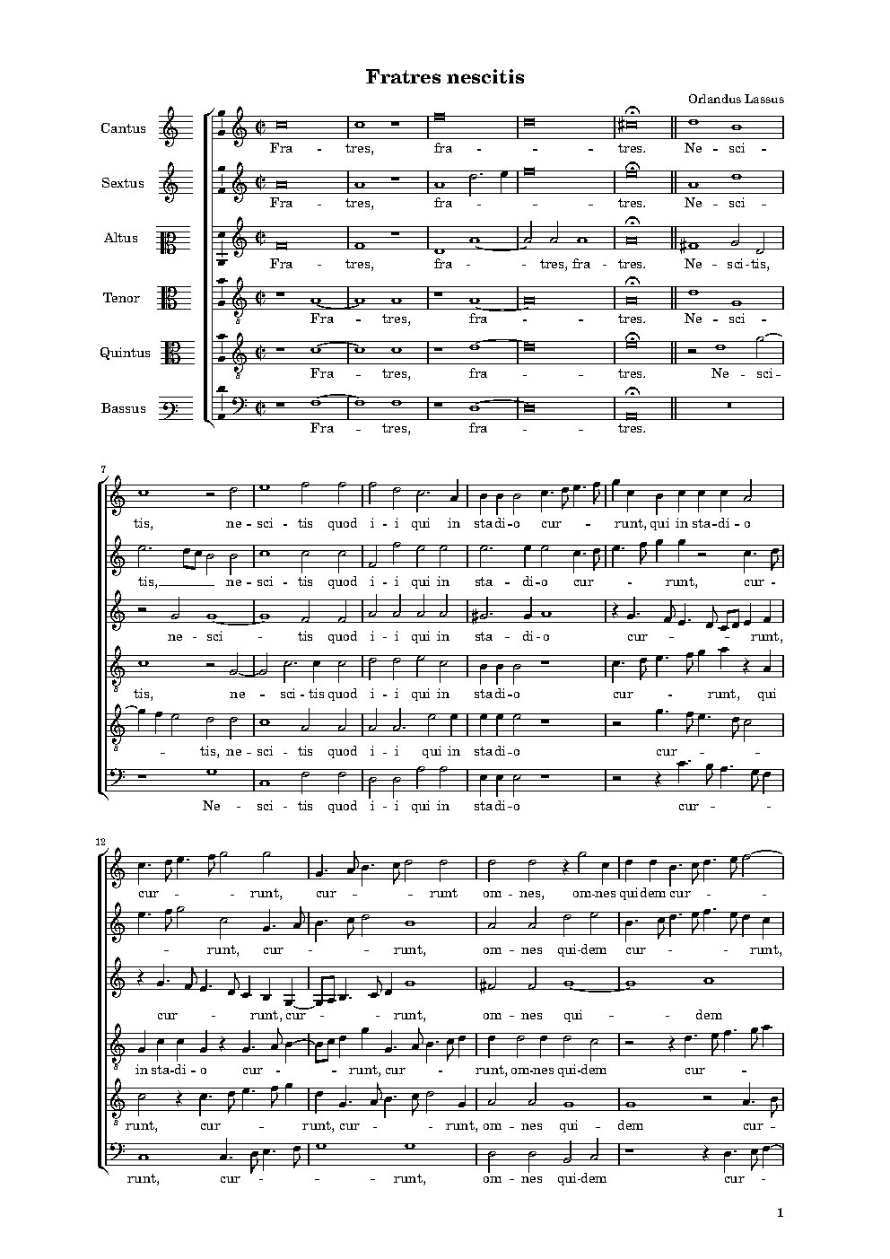 Fratres nescitis - Choir Script PDF Thumbnail