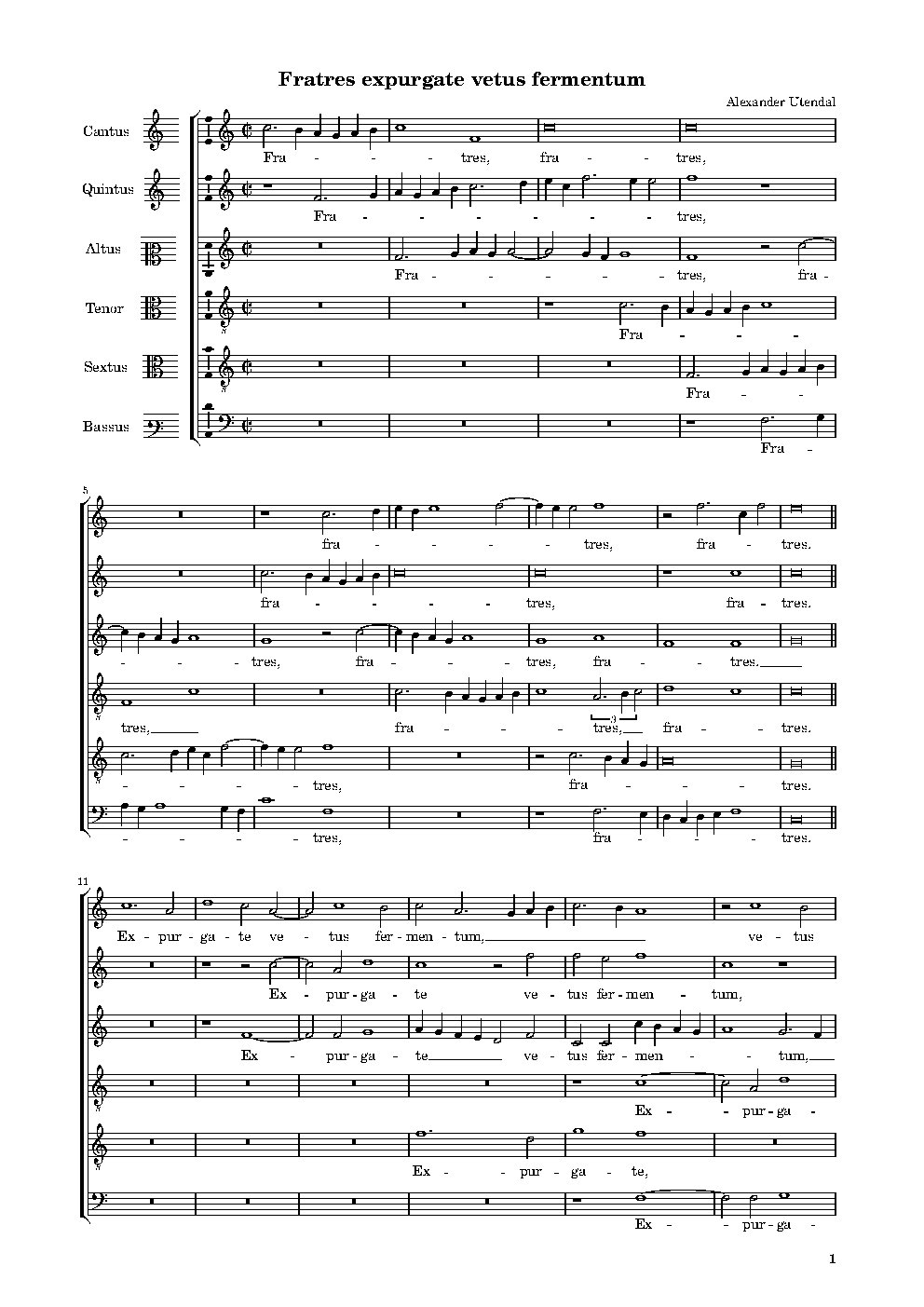 Fratres expurgate vetus fermentum - Choir Script PDF Thumbnail