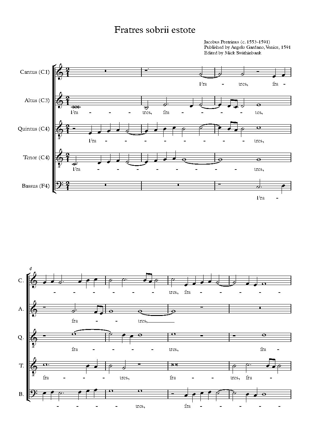 Fratres sobrii estotes - Choir Script PDF Thumbnail