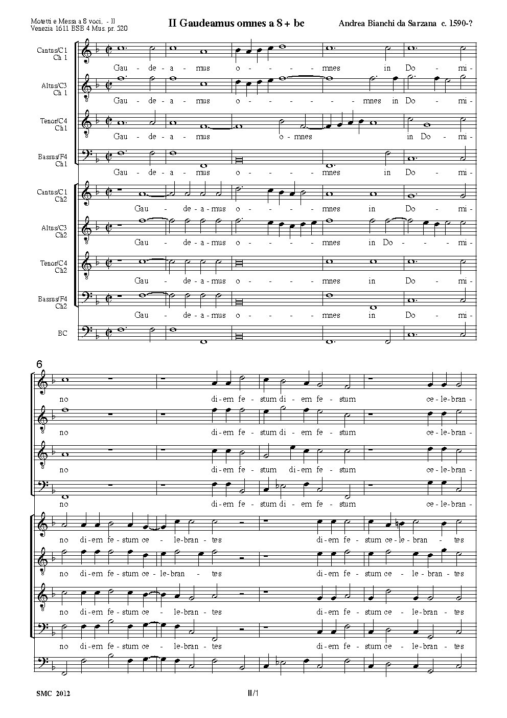 Gaudeamus omnes - Choir Script PDF Thumbnail