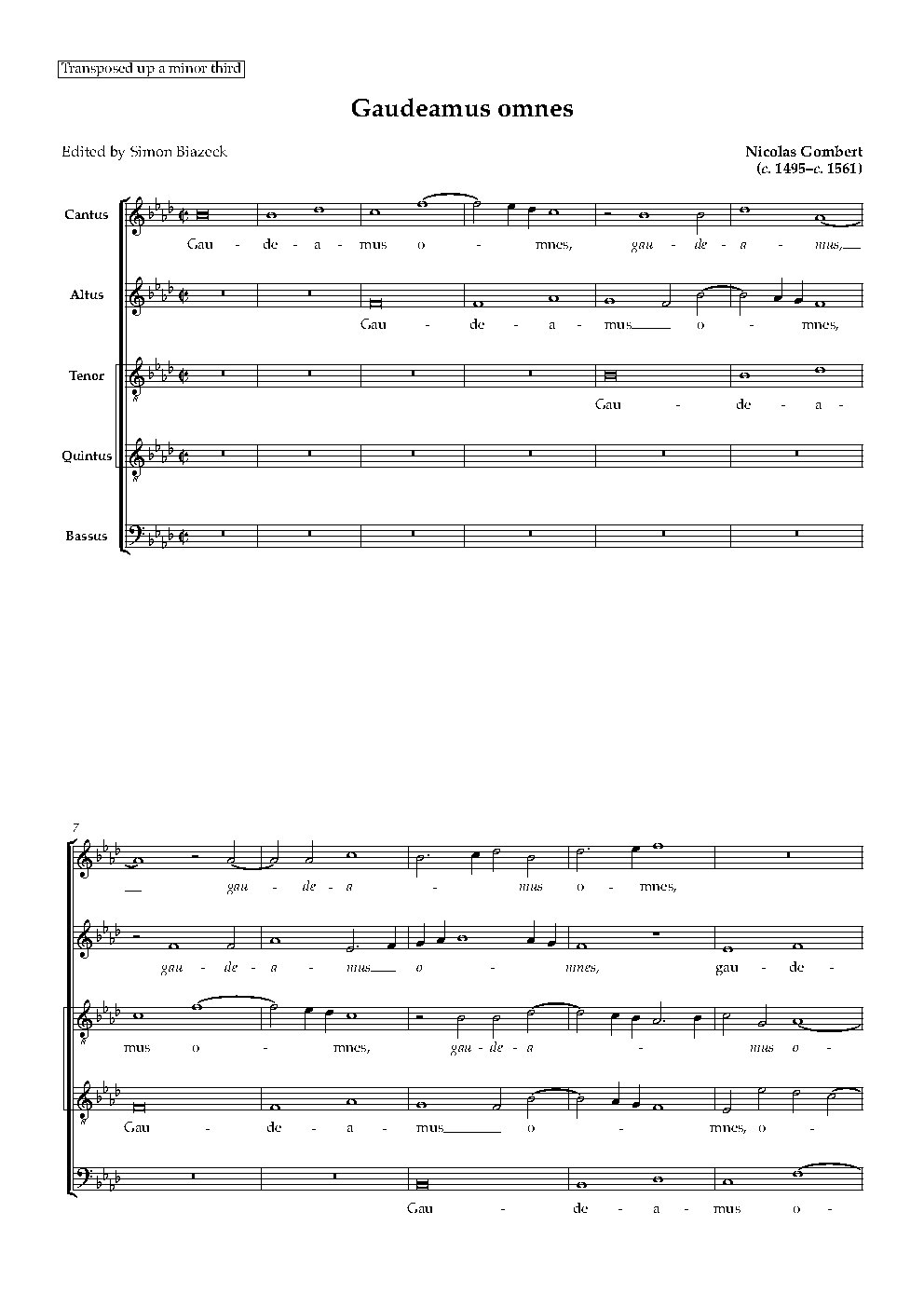 Gaudeamus omnes - Choir Script PDF Thumbnail