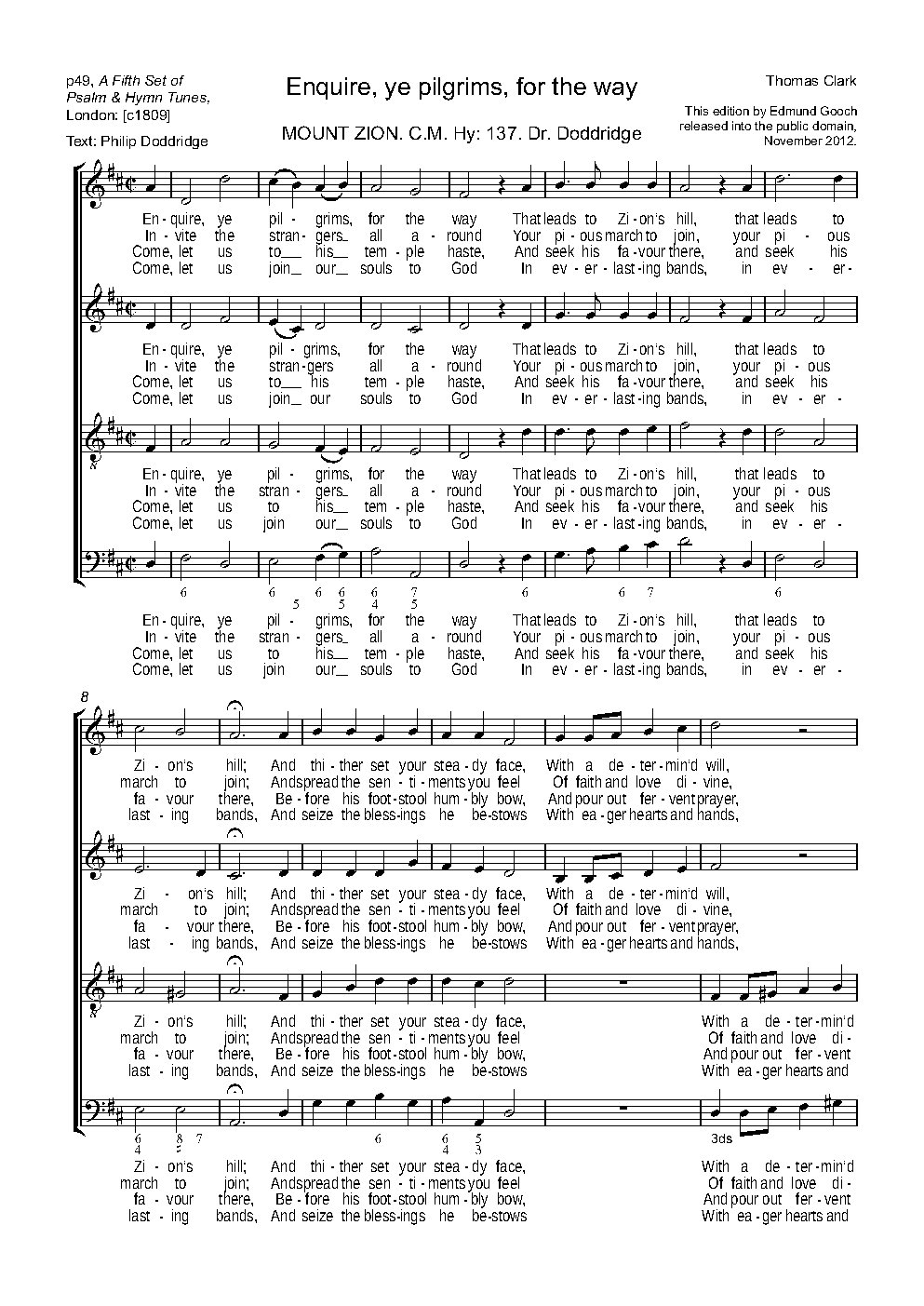 Enquire, ye pilgrims, for the way - Choir Script PDF Thumbnail