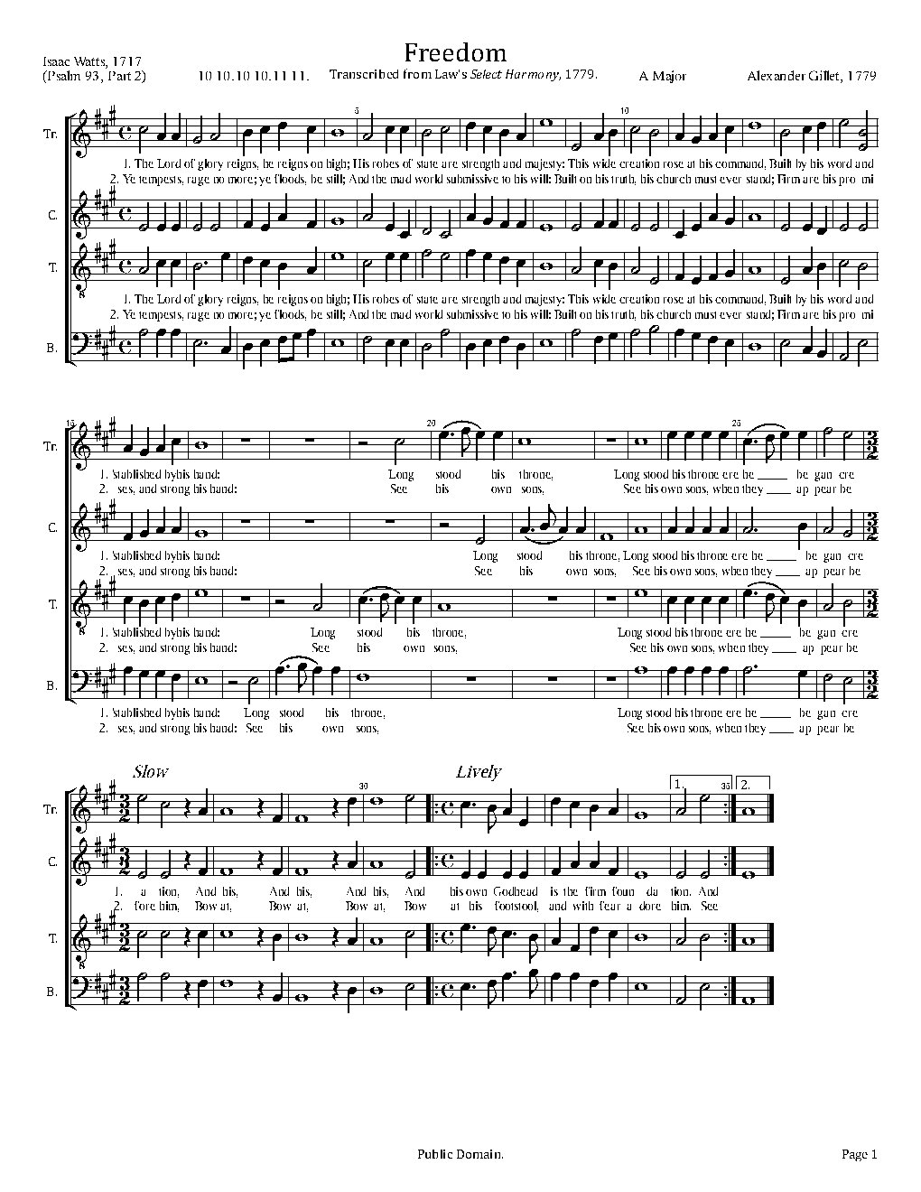 Freedom - Choir Script PDF Thumbnail