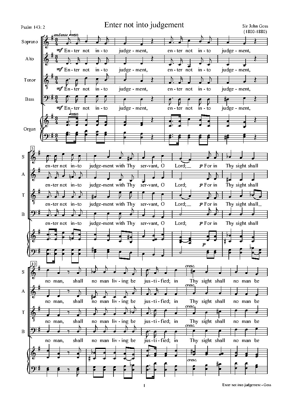 Enter not into judgement - Choir Script PDF Thumbnail