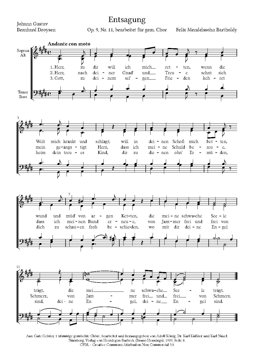 Entsagung, Op. 9 No. 11