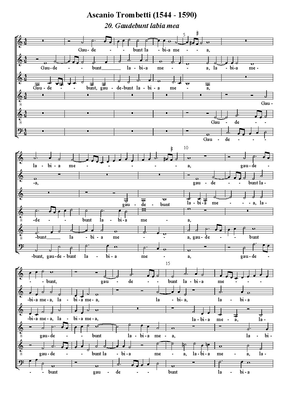 Gaudebunt labia - Choir Script PDF Thumbnail