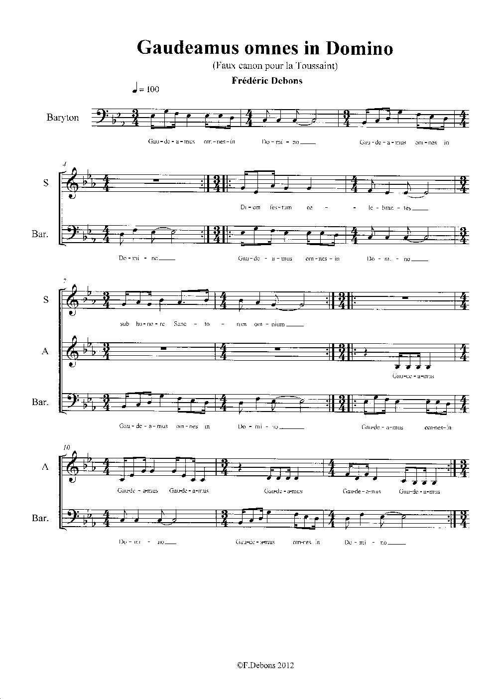 Gaudeamus omnes in Domino