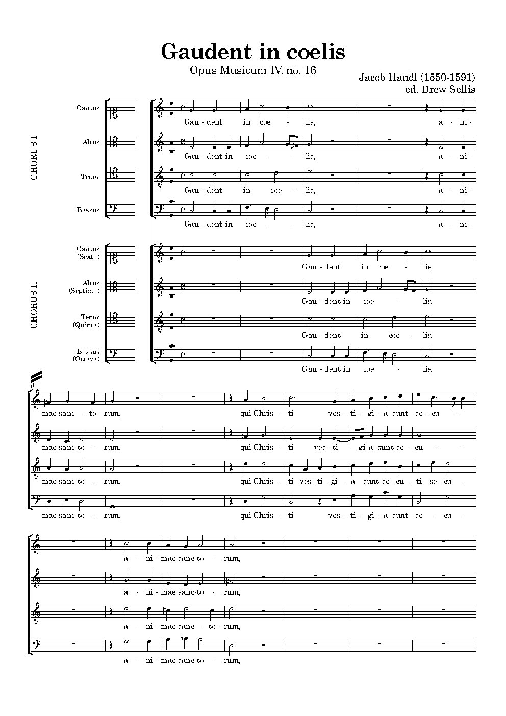 Gaudent in coelis - Choir Script PDF Thumbnail