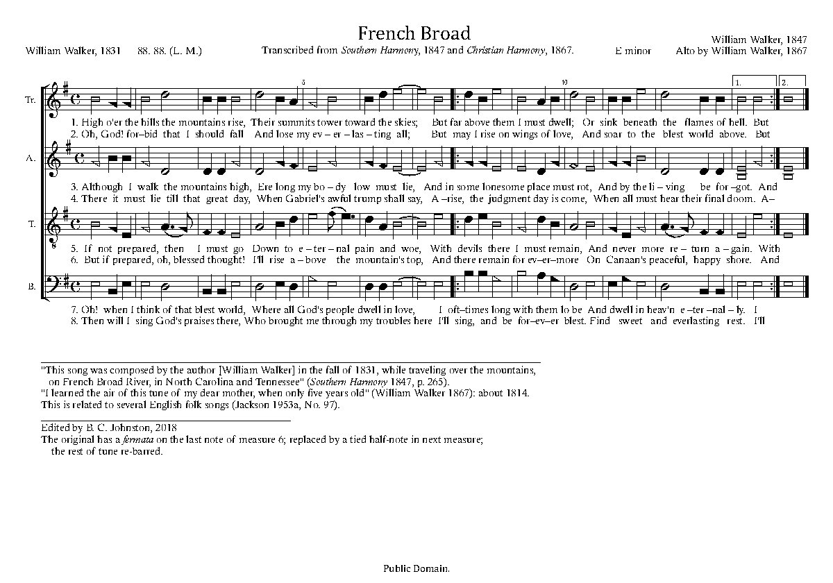 French Broad - Choir Script PDF Thumbnail