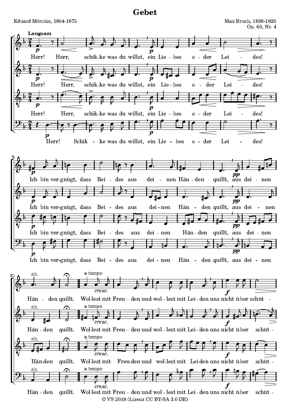 Gebet, Op. 60, Nr. 4