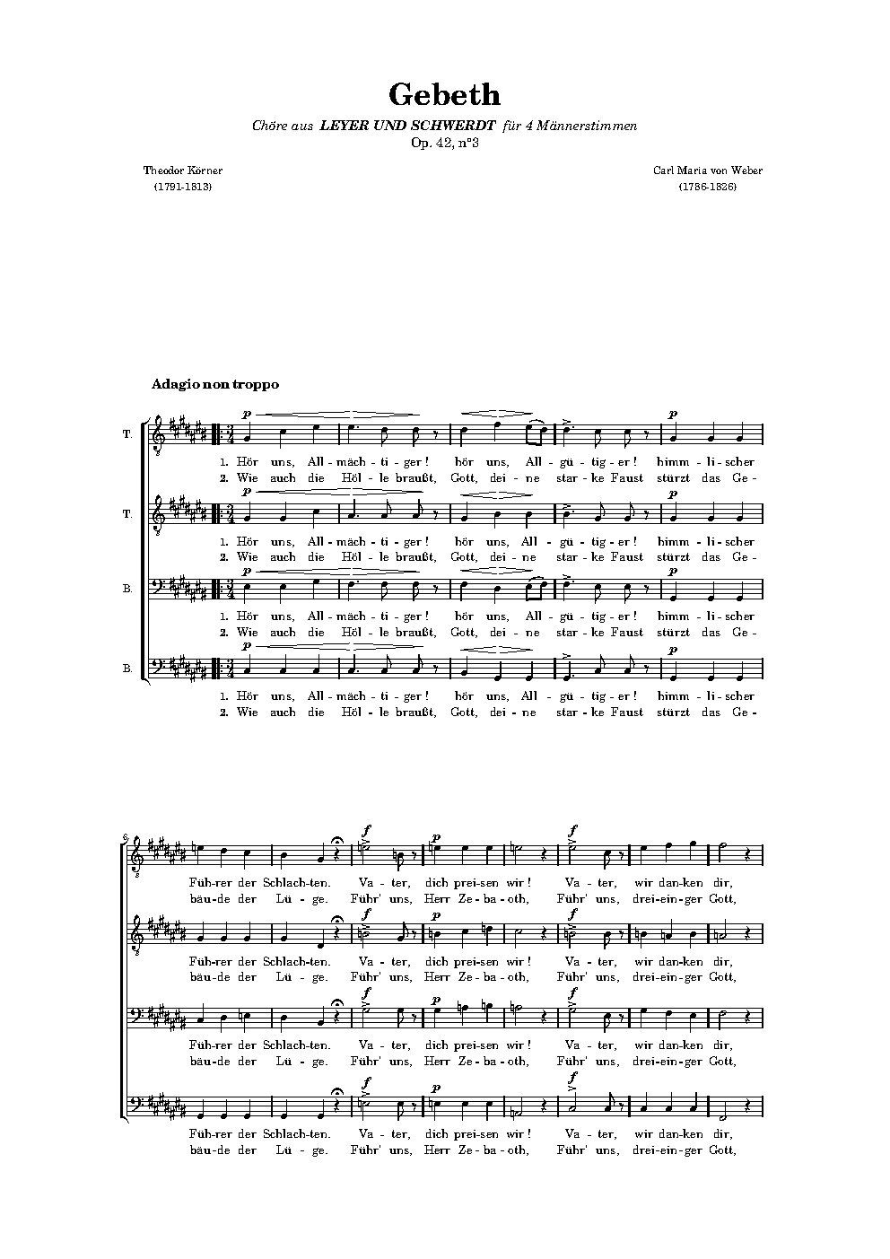 Gebet vor der Schlacht - Choir Script PDF Thumbnail