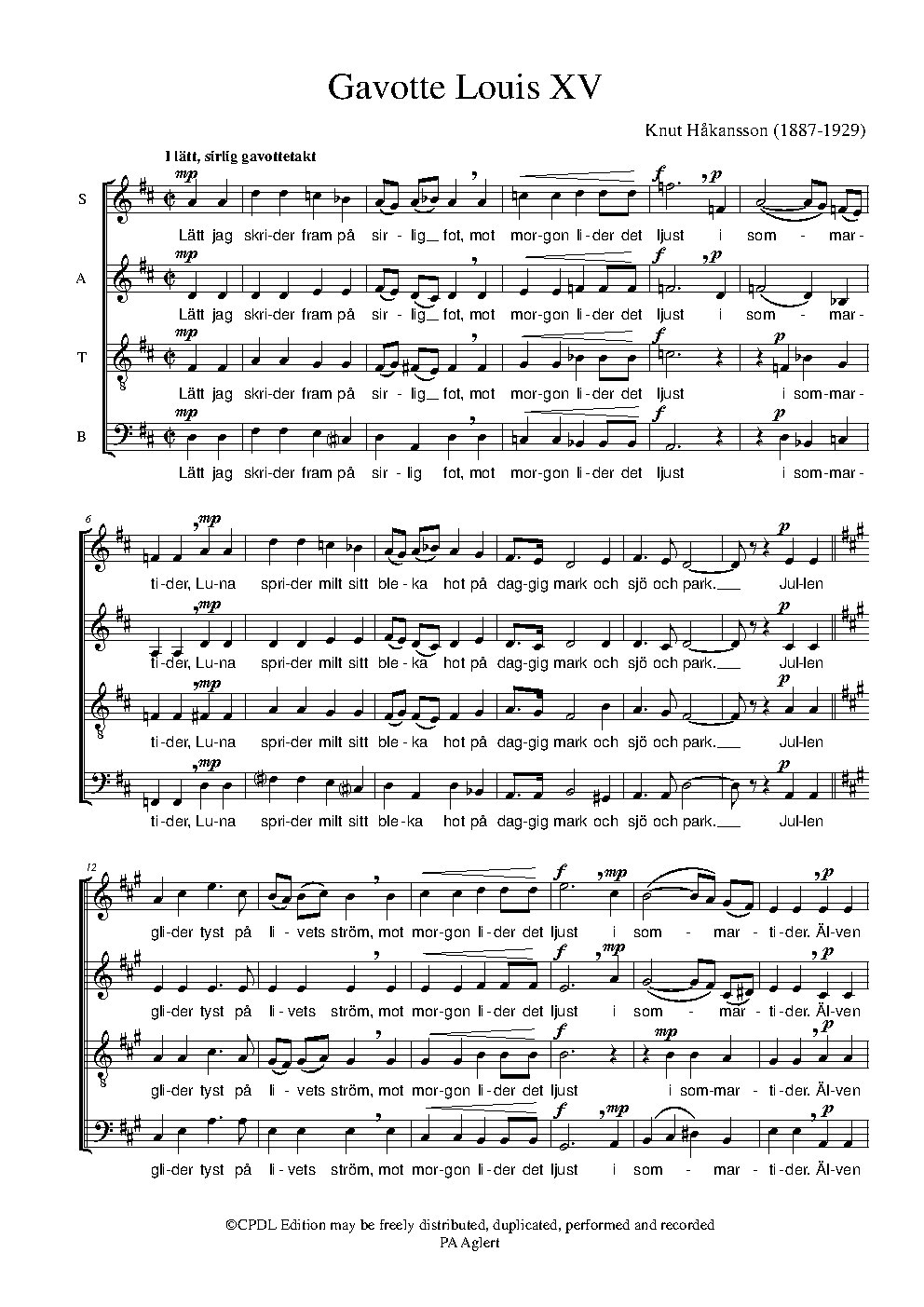 Gavotte Louise XV op. 8