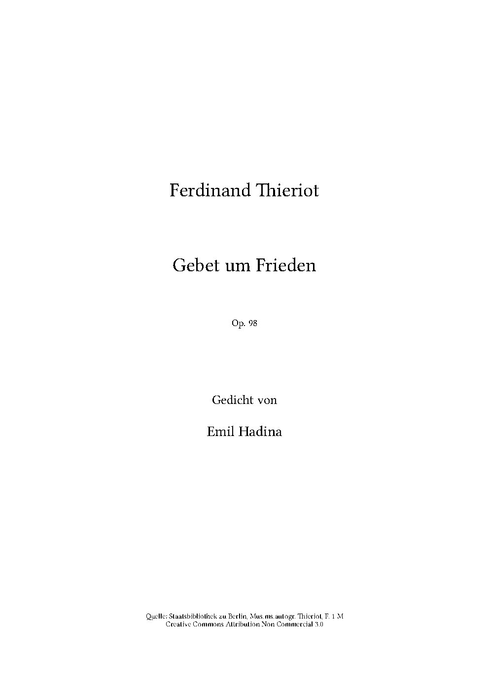 Gebet um Frieden