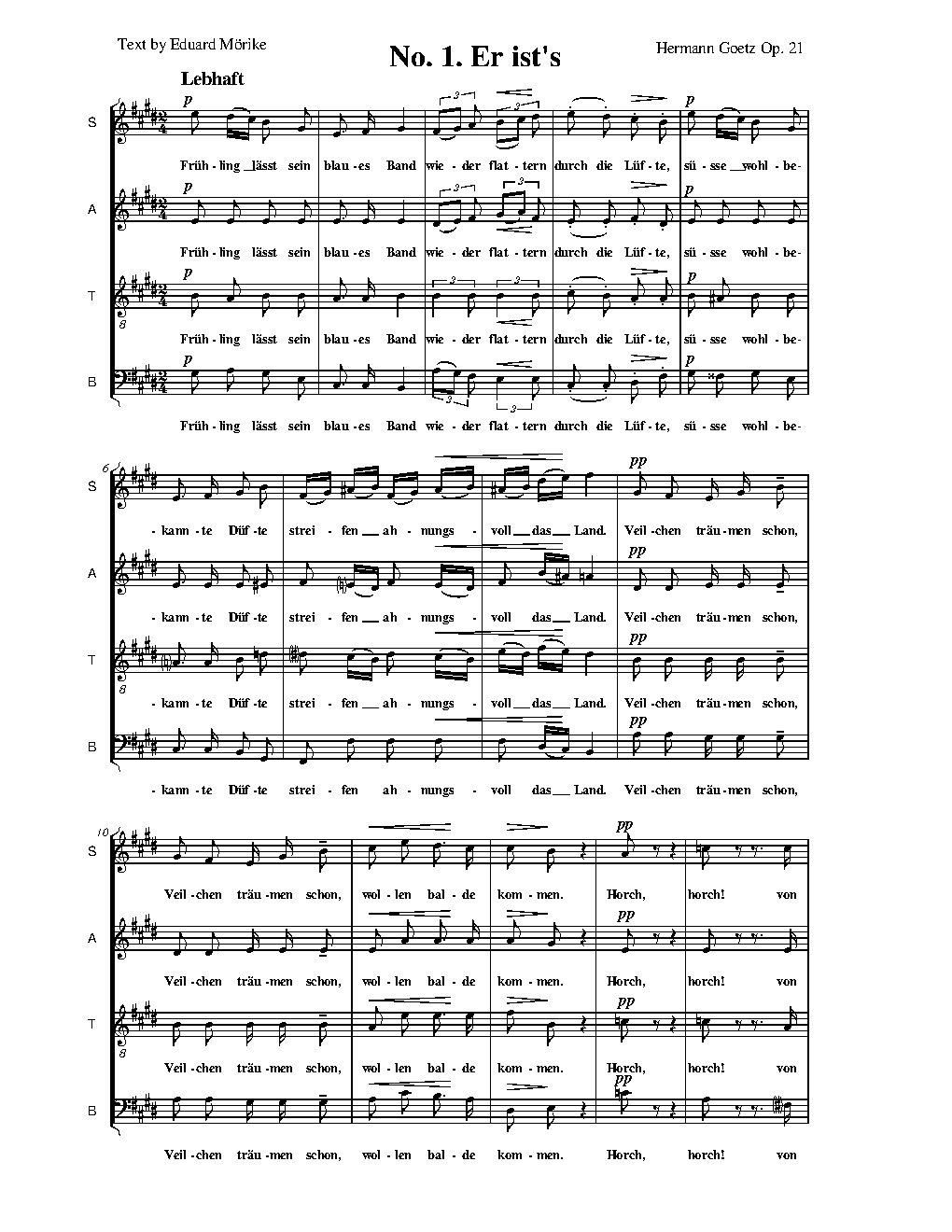 Er ist's, Op. 21, No. 1