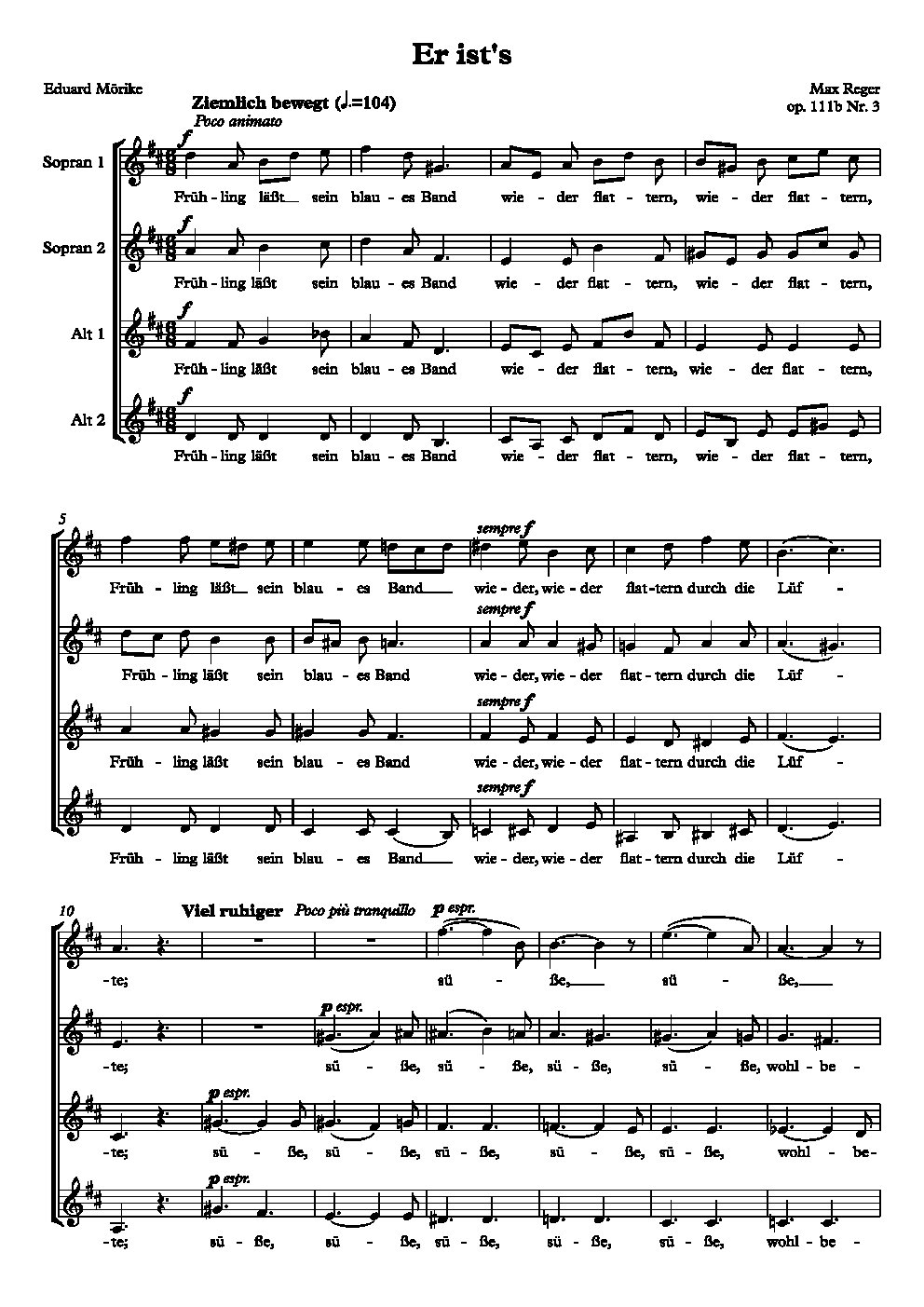 Er ist's op. 111b Nr. 3