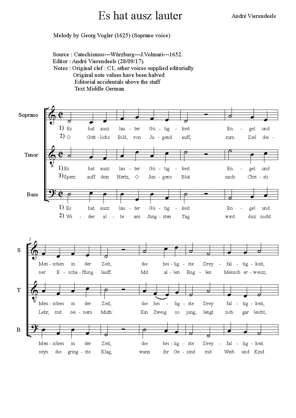 Er hat ausz lauter Gütigkeit - Choir Script PDF Thumbnail