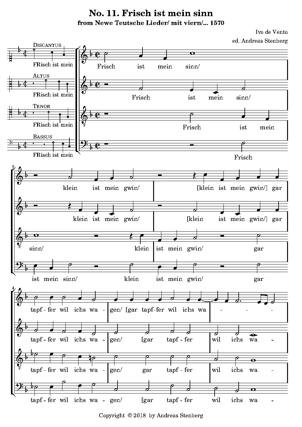 Frisch ist mein sinn - Choir Script PDF Thumbnail