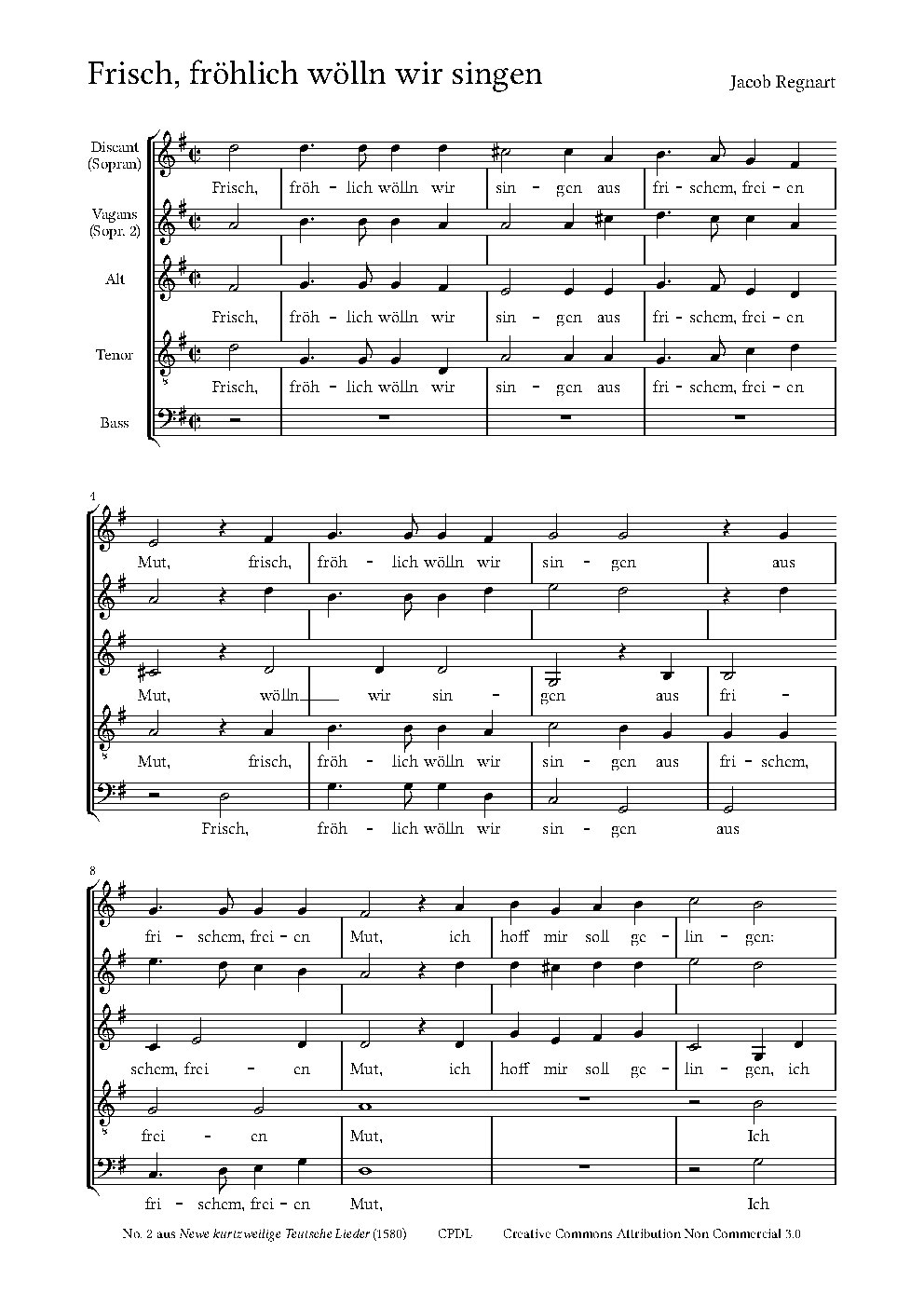 Frisch, fröhlich wölln wir singen