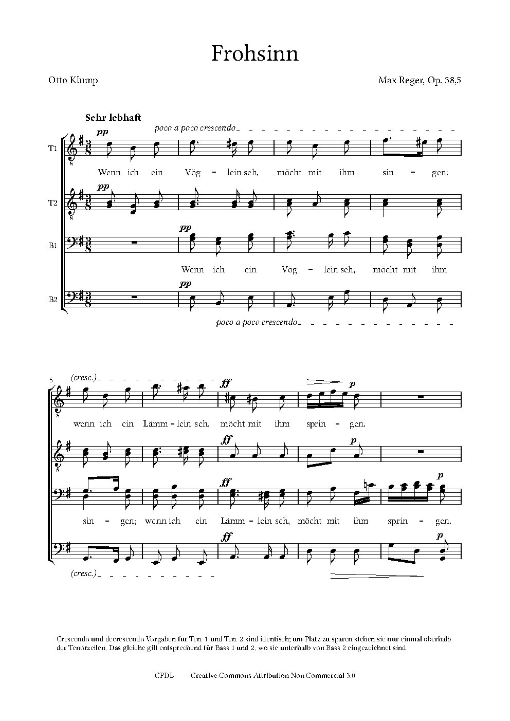 Frohsinn, Op. 38, No. 5