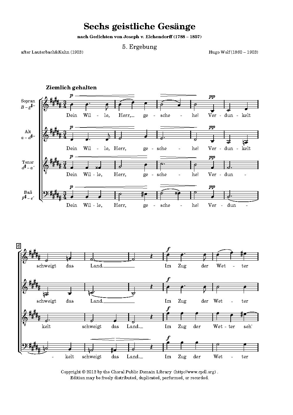 Ergebung - Choir Script PDF Thumbnail