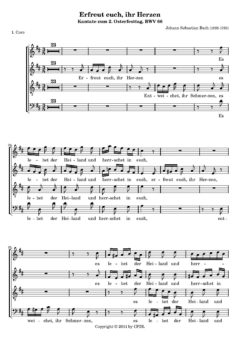 Erfreut euch, ihr Herzen, BWV 66