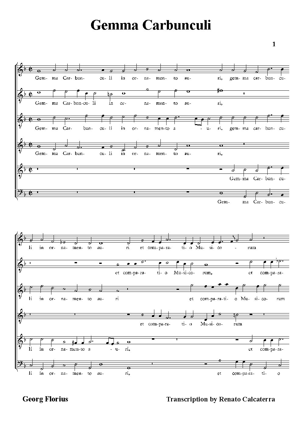 Gemma Carbunculi - Choir Script PDF Thumbnail